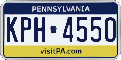 PA license plate KPH4550