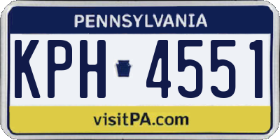 PA license plate KPH4551