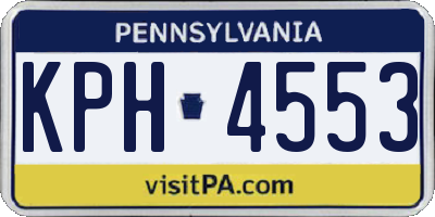 PA license plate KPH4553