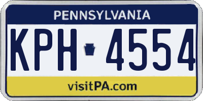 PA license plate KPH4554