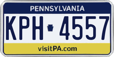 PA license plate KPH4557