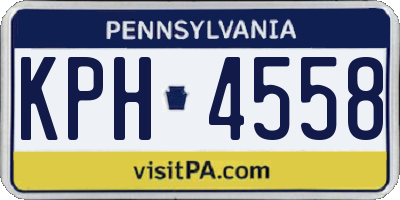 PA license plate KPH4558