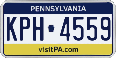 PA license plate KPH4559