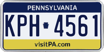 PA license plate KPH4561