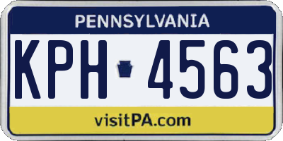 PA license plate KPH4563