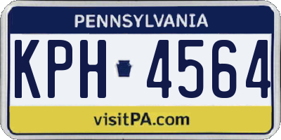 PA license plate KPH4564