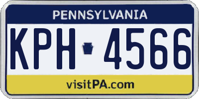 PA license plate KPH4566