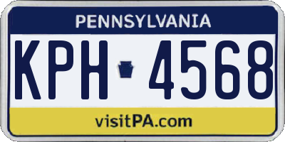PA license plate KPH4568