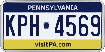 PA license plate KPH4569