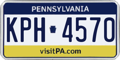PA license plate KPH4570
