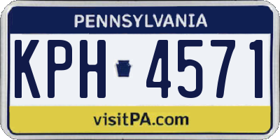 PA license plate KPH4571