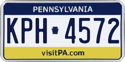 PA license plate KPH4572