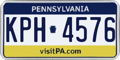 PA license plate KPH4576