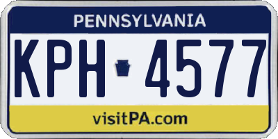 PA license plate KPH4577