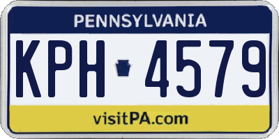 PA license plate KPH4579
