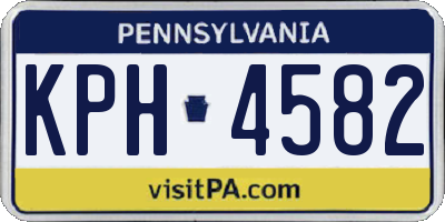 PA license plate KPH4582