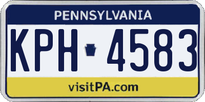 PA license plate KPH4583