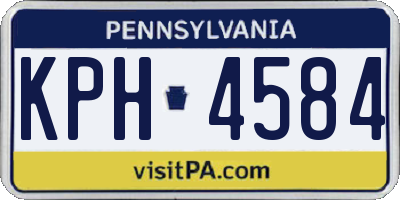 PA license plate KPH4584