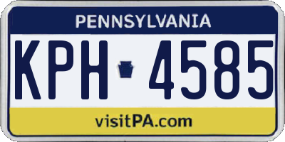 PA license plate KPH4585