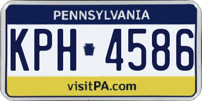 PA license plate KPH4586