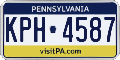PA license plate KPH4587