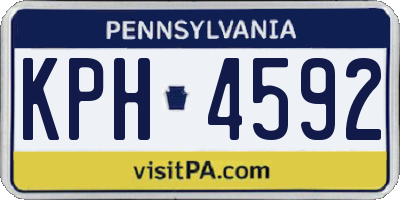 PA license plate KPH4592