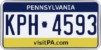 PA license plate KPH4593