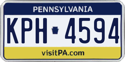 PA license plate KPH4594