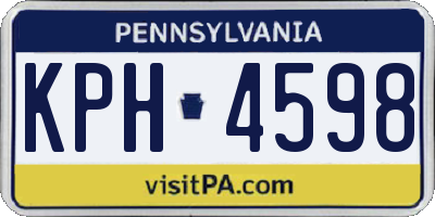 PA license plate KPH4598