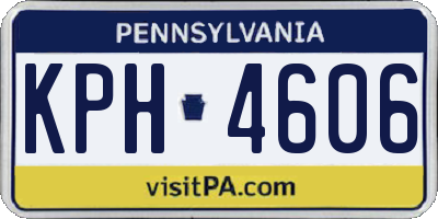 PA license plate KPH4606