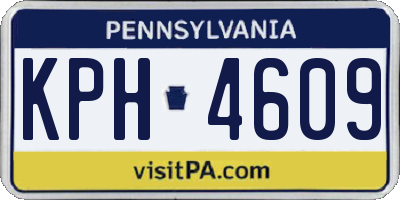 PA license plate KPH4609