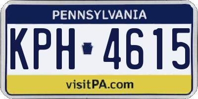 PA license plate KPH4615