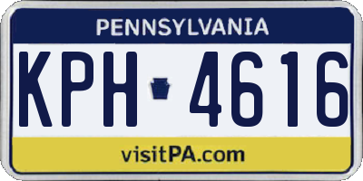 PA license plate KPH4616