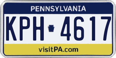 PA license plate KPH4617