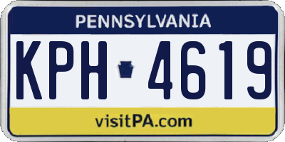PA license plate KPH4619