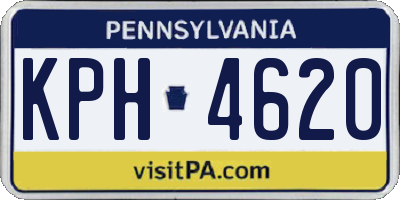 PA license plate KPH4620