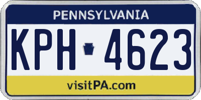 PA license plate KPH4623