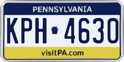PA license plate KPH4630
