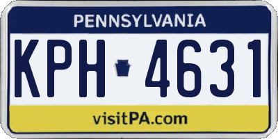PA license plate KPH4631