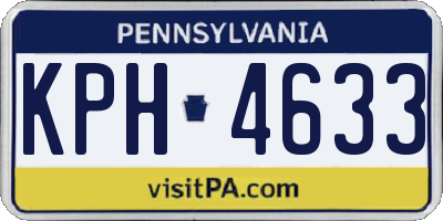 PA license plate KPH4633