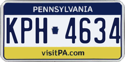 PA license plate KPH4634