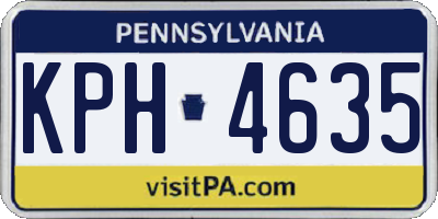 PA license plate KPH4635