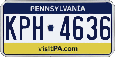 PA license plate KPH4636