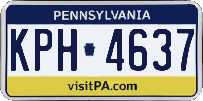 PA license plate KPH4637