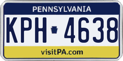 PA license plate KPH4638