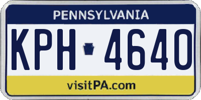 PA license plate KPH4640