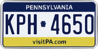 PA license plate KPH4650
