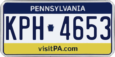 PA license plate KPH4653