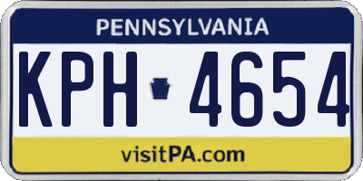 PA license plate KPH4654