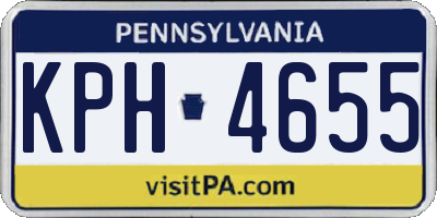 PA license plate KPH4655